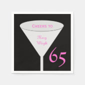 65ste verjaardagsfeestje "Proost" papieren servett Servet (Voorkant)