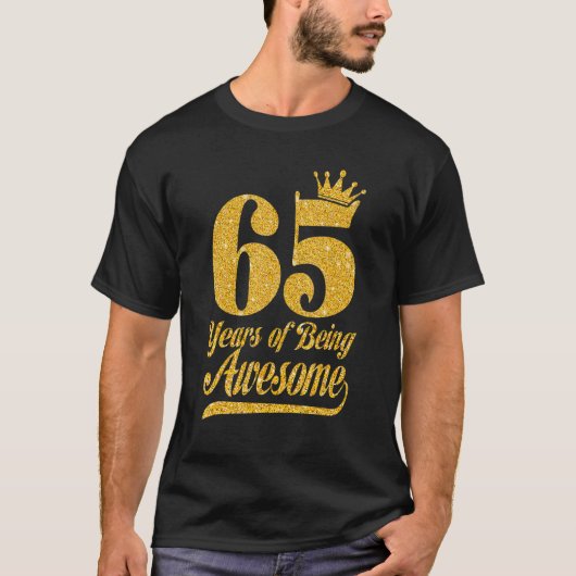 65ste verjaardagskoningin 65 jaar van het zijn Gew T-shirt (Voorkant)