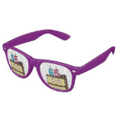 65ste verjaardagstaart met kaarsen retro zonnebril (Gekanteld)