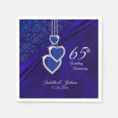 65th / 45th Wedding Sapphire Jubileum Servetten (Voorkant)