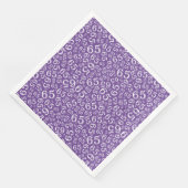 65th Age Random Number Pattern Purple/White Servet (Hoek)