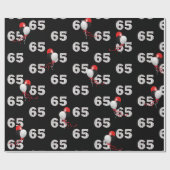 65th Birthday Balloon Bouquet Wrapping Paper Cadeaupapier (Vlak)