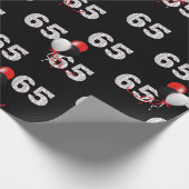 65th Birthday Balloon Bouquet Wrapping Paper Cadeaupapier (Hoek)
