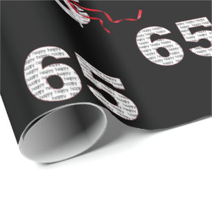 65th Birthday Balloon Bouquet Wrapping Paper Cadeaupapier