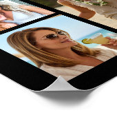 65th Birthday Black Gold 16 Photo Cheers to Years Poster (Hoek)