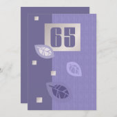 65th Birthday Celebration Custom Invitations Kaart (Voorkant / Achterkant)