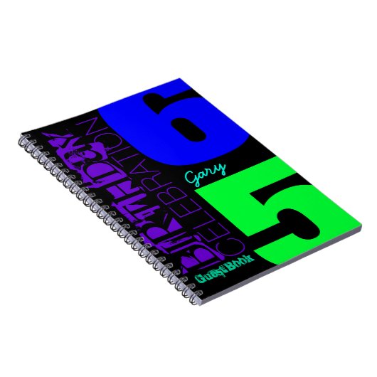 65th Birthday Celebration POP Aangepast gastenboek Notitieboek (Rechterzijde)