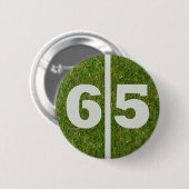 65th Birthday Football Yard Button (Voorkant /achterkant)