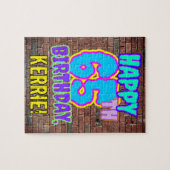 65th Birthday ~ Fun, Urban Graffiti geïnspireerd l Legpuzzel (Horizontaal)