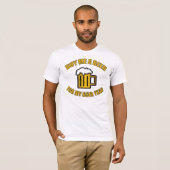 65th Birthday Funny Beer T-shirt (Voorkant volledig)