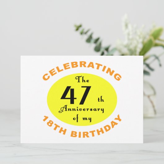 65th Birthday Gag Gift Kaart (Staand voorkant)