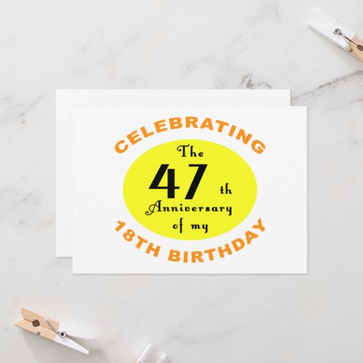 65th Birthday Gag Gift Kaart (Voorkant / Achterkant in situ)