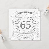 65th Birthday Gag Gift Kaart (Voorkant / Achterkant in situ)