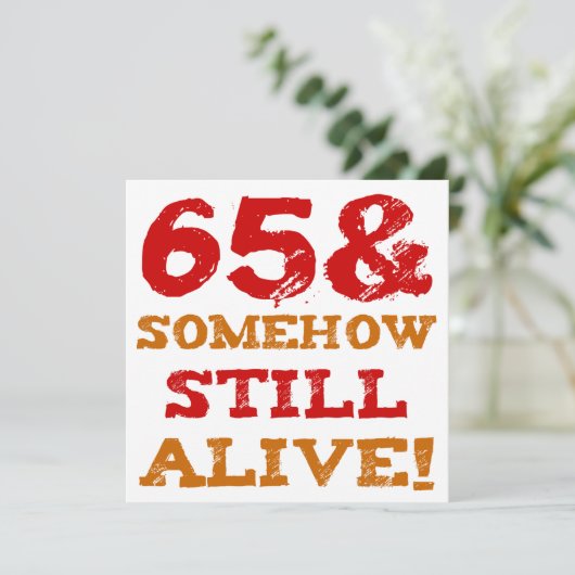 65th Birthday Gag Gift Kaart (Staand voorkant)