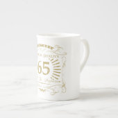 65th Birthday Gag Gift Porselein Kop (Voorkant rechts)