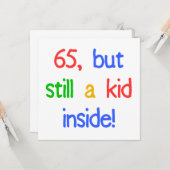 65th Birthday Gag Gifts Kaart (Voorkant / Achterkant in situ)