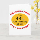 65th Birthday Gag Gifts Kaart (Gele Bloem)