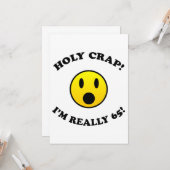 65th Birthday Gag Gifts Kaart (Voorkant / Achterkant in situ)