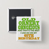 65th Birthday Gifts Vierkante Button 5,1 Cm (Voorkant /achterkant)