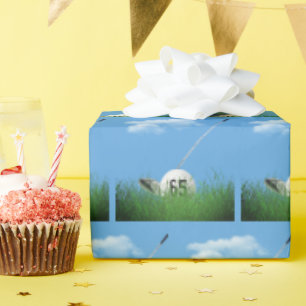 65th Birthday Golf Ball Cadeaupapier