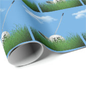 65th Birthday Golf Ball Cadeaupapier (Rol Hoek)