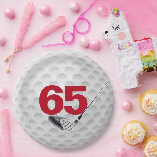 65th Birthday Golf Ball Design Bord (Feest)