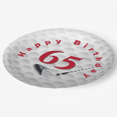 65th Birthday Golf Ball Design Bord (Gekanteld)