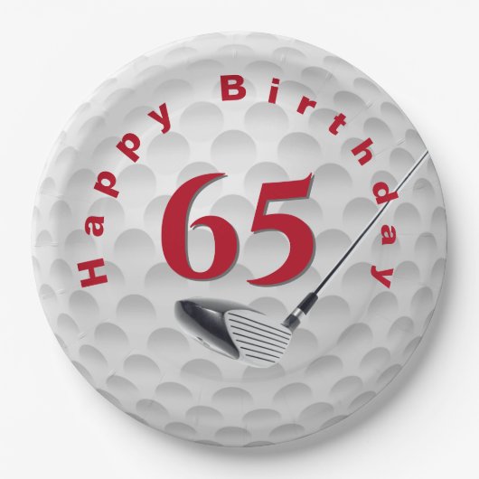 65th Birthday Golf Ball Design Bord (Voorkant)