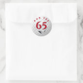 65th Birthday Golf Ball Ronde Sticker (Tas)