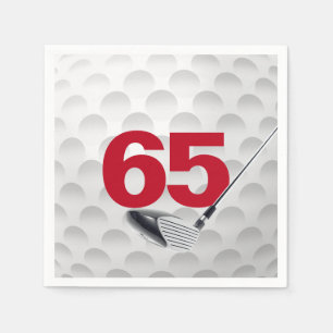 65th Birthday Golf Ball Servet