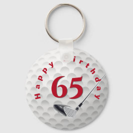 65th Birthday Golf Ball Sleutelhanger
