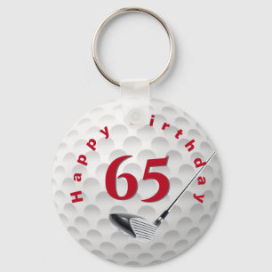 65th Birthday Golf Ball Sleutelhanger