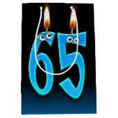 65th Birthday Kandles Medium Gift Bag Medium Cadeauzakje (Voorkant)