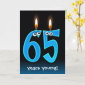 65th Birthday Kandles met Eyeball Kaart (Gele Bloem)