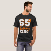 65th Birthday King Party Crown Bday Celebration T-shirt (Voorkant volledig)