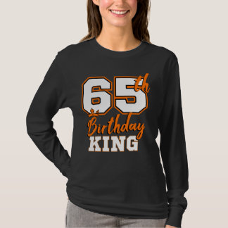 65th Birthday King Party Crown Bday Celebration T-shirt