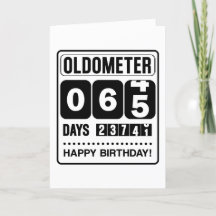 65th Birthday Oldometer Kaart