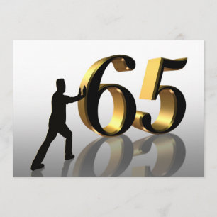 65th Birthday party call "Pushing 65" Kaart