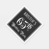 65th Birthday Party — Fancy script + aangepaste na Servet (Hoek)