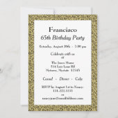 65th Birthday Party, Gold/Black Number Pattern Kaart (Voorkant)