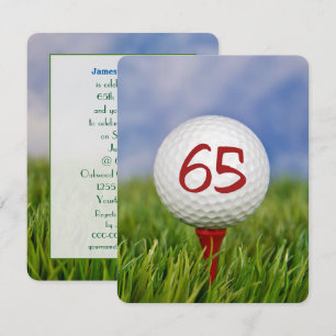 65th Birthday Party Golf thema Kaart