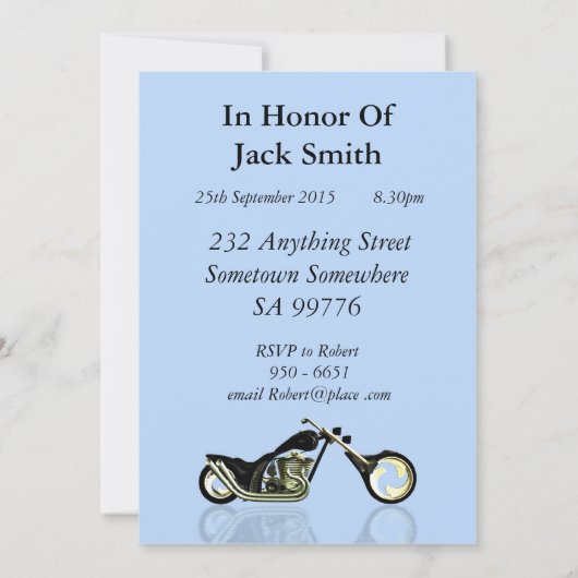 65th Birthday party Invitation Kaart (Achterkant)