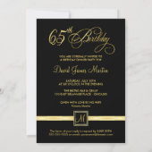 65th Birthday Party Invitations - Foto optioneel Kaart (Achterkant)
