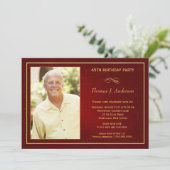 65th Birthday Party Invitations - voeg uw foto toe Kaart (Staand voorkant)