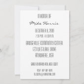 65th Birthday Party Personalized Invitation Kaart (Achterkant)