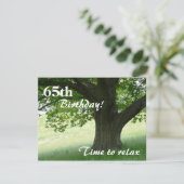 65th Birthday Party-Relax/with Quote Kaart (Staand voorkant)