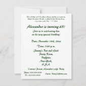 65th Birthday Party-Relax/with Quote Kaart (Achterkant)