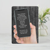 65th Birthday Party Text Message Kaart (Staand voorkant)