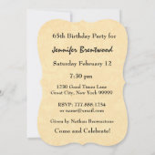 65th Birthday Party Yellow Sunflower V08 Kaart (Achterkant)