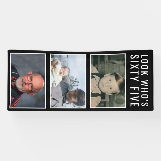 65th Birthday Photo Banner (Horizontaal)